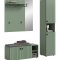 Station Garderobenm�bel Set inkl. Kissen staubgr�n.