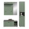 Station Garderobenm�bel Set inkl. Kissen staubgr�n.