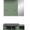 Station Garderobenm�bel Set inkl. Kissen staubgr�n.