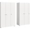 Darwin Kleiderschrank 6 T�ren wei�.