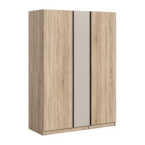 Oakland armoire de rangement 3 portes chêne décor, cachemire décor.