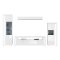 Skylight reol system 4 dele inkl. lys hjglans hvid, hvid, glas gr.