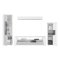 Skylight reol system 4 dele inkl. lys hjglans hvid, hvid, glas gr.