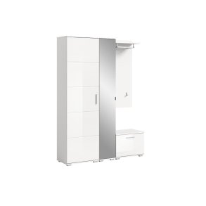 Prego zestaw mebli wejściowych 4 części wysoki połysk biały, biały.