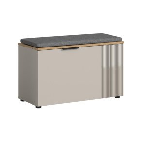 Slide b�nk med f�rvaring inkl. kudde 2 d�rrar kashmirdekor.