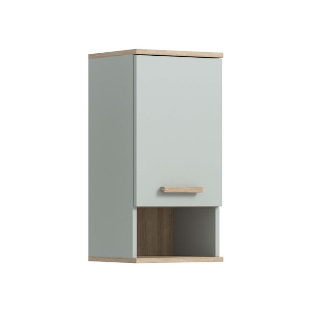 Star badrumssk�p v�ggmonterad, 1 lucka, 1 hylla ljusgr�n.