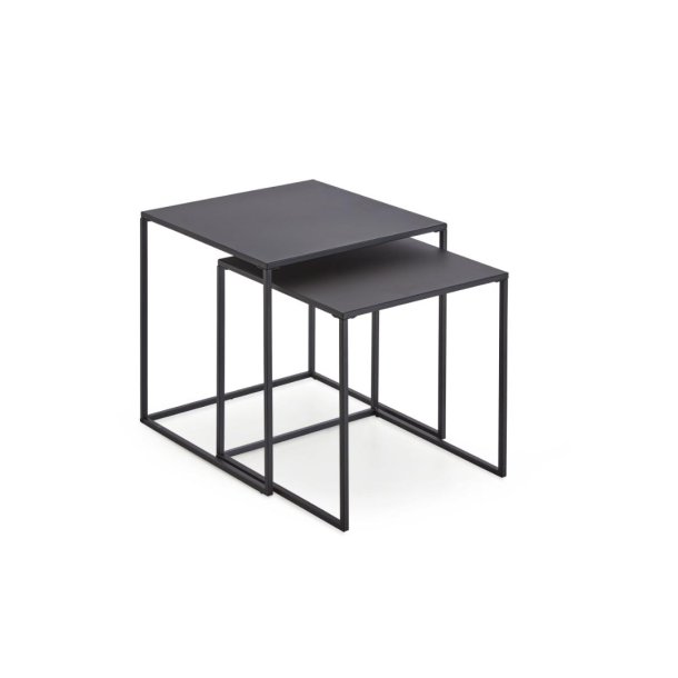 Karin Couchtisch Satztische 2 Stk. schwarz.
