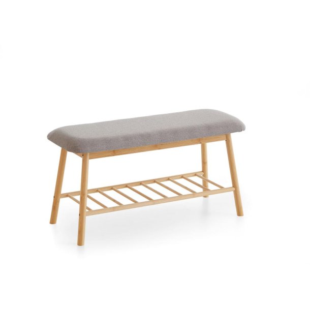 Karin b�nk 1 hylla gr�, bambu.