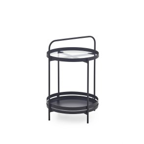 Karin Couchtisch Beistelltisch 1 Regalboden schwarz.