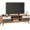 Scandik TV mbel 4 skuffer, 1 hylde honning,hvid,gr.