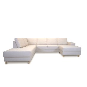 Nordic U-sofa venstrevendt lys beige.