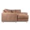 Nordic U-sofa hjrevendt cognac farvet lder.
