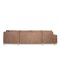 Nordic U-sofa hjrevendt cognac farvet lder.