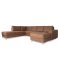 Nordic U-sofa venstrevendt cognac farvet lder.