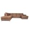Nordic U-sofa venstrevendt cognac farvet lder.