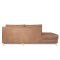 Nordic U-sofa venstrevendt cognac farvet lder.