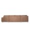 Nordic U-sofa venstrevendt cognac farvet lder.