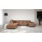 Nordic U-sofa venstrevendt cognac farvet lder.