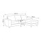 Nordic sofa med chaiselong h�jrevendt lys beige.