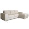 Nordic sofa med sjeselong hyrevent lyse beige.