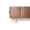Nordic sofa med chaiselong venstrevendt cognac farvet lder.