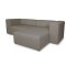 Heaven sofa med chaiselong hjre, venstrevendt gr sand.