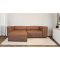 Heaven sofa med chaiselong hjre, venstrevendt cognac farvet lder.