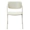 Zed Dan-Form Esszimmerstuhl mit Armlehnen PU-Kunstleder weiß.