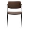 Zed Dan-Form Esszimmerstuhl mit Armlehnen PU-Kunstleder braun.