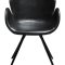 Gaia Dan-Form Esszimmerstuhl mit Armlehnen PU-Kunstleder schwarz.
