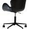 Gaia Dan-Form kontorstol med armln PU kunstlder sort.
