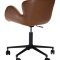 Gaia Dan-Form B&uuml;rostuhl mit Armlehnen PU-Kunstleder hellbraun.