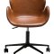 Gaia Dan-Form B&uuml;rostuhl mit Armlehnen PU-Kunstleder hellbraun.