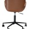 Gaia Dan-Form B&uuml;rostuhl mit Armlehnen PU-Kunstleder hellbraun.
