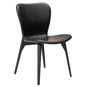 Paragon Dan-Form spisestuestol PU kunstlder sort.