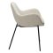 Zimmer Dan-Form matstol med armstöd bouclé beige.