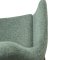 Zimmer Dan-Form matstol med armstöd bouclé grönaktig.