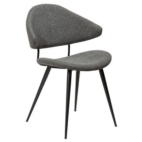 Napoleon Dan-Form matstol med armstöd bouclé mörkgr.