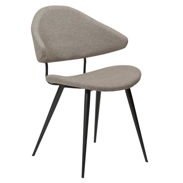 Napoleon Dan-Form matstol med armstöd bouclé ljusbrun.