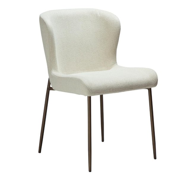 Glam Dan-Form matstol bouclé vit.