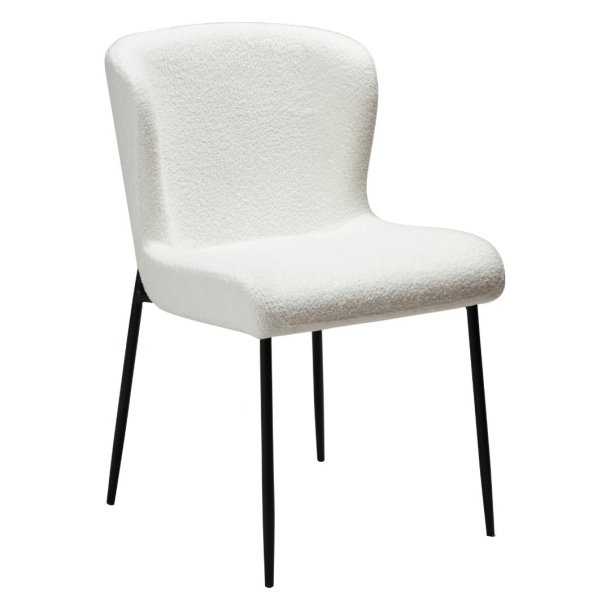 Glam Dan-Form matstol bouclé vit.