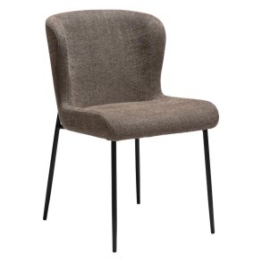 Glam Dan-Form matstol bouclé brun.