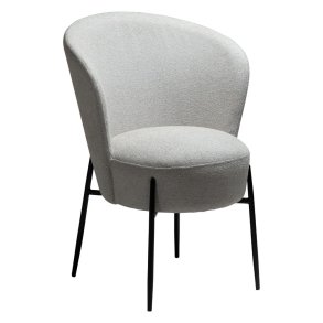 Orbit Dan-Form matstol bouclé ljusgr.