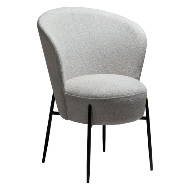 Orbit Dan-Form matstol bouclé ljusgr.