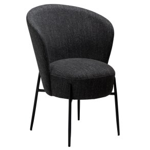 Orbit Dan-Form matstol bouclé svart.