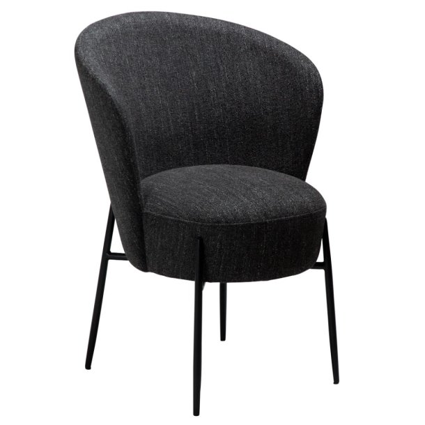 Orbit Dan-Form matstol bouclé svart.