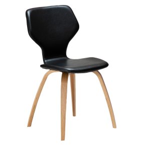 S.I.T Dan-Form spisestuestol PU kunstlder sort.