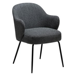 Bae Dan-Form matstol med armstöd bouclé mörkgr.