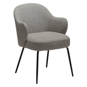 Bae Dan-Form matstol med armstöd bouclé ljusbrun.