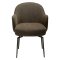 Bae Dan-Form matstol med armstöd, vridfot bouclé mörkgrön.